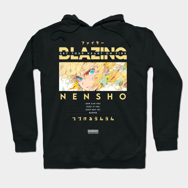 Blazing Nensho Hoodie by trashcandy